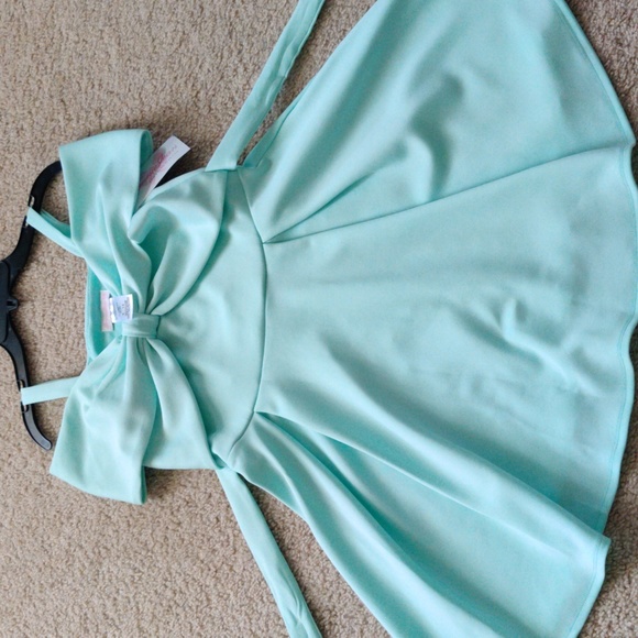 Brand new Easter big girls aqua dress - Picture 3 of 7